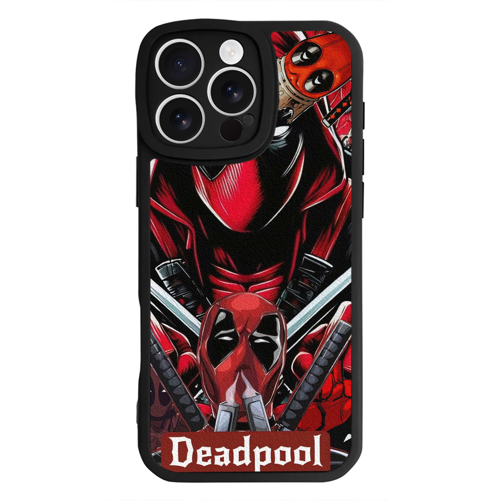 （画像用） Deadpool デッドプール 【iPhone 16シリーズ対応】シリコンスマホケース（レザー調） 材質：シリコン